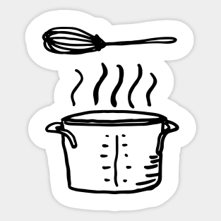 Retro Pot of Soup Sticker